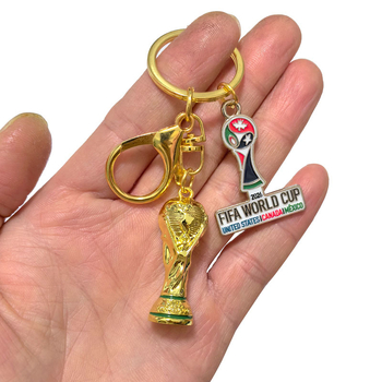 Breloc trofeu din aliaj — Ball Products Collection; pentru fani fotbal; Accesorii pentru fani