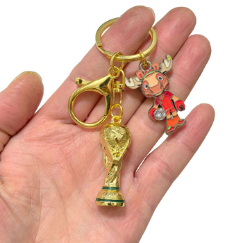 Breloc trofeu din aliaj — Ball Products Collection; pentru fani fotbal; Accesorii pentru fani