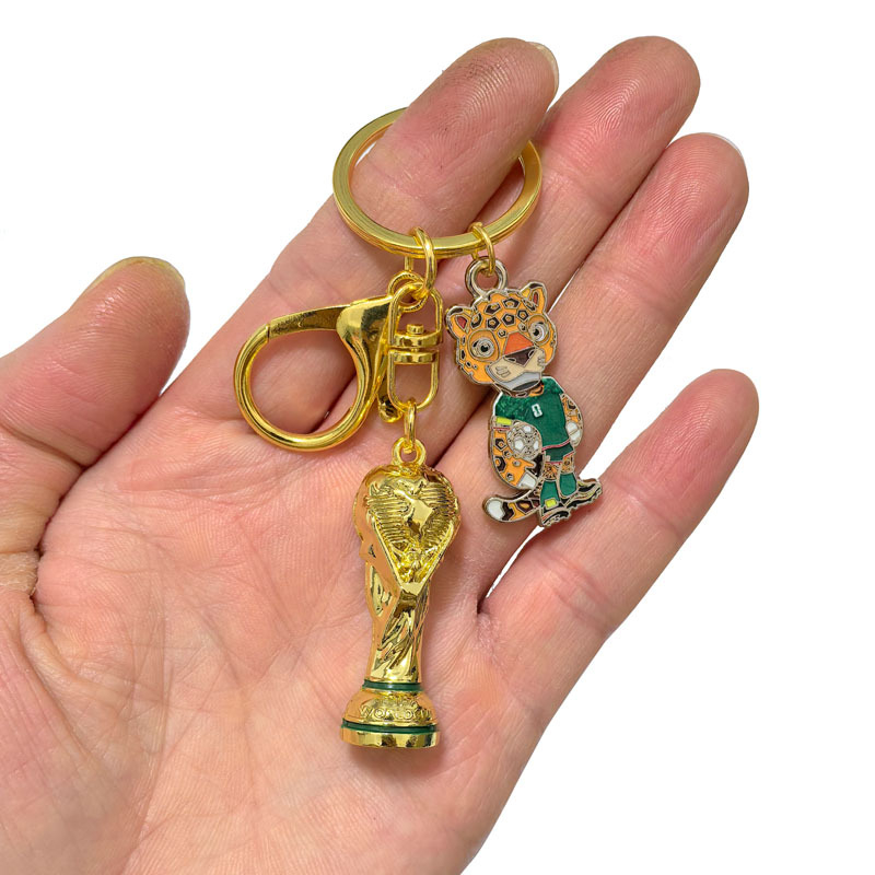 Breloc trofeu din aliaj — Ball Products Collection; pentru fani fotbal; Accesorii pentru fani