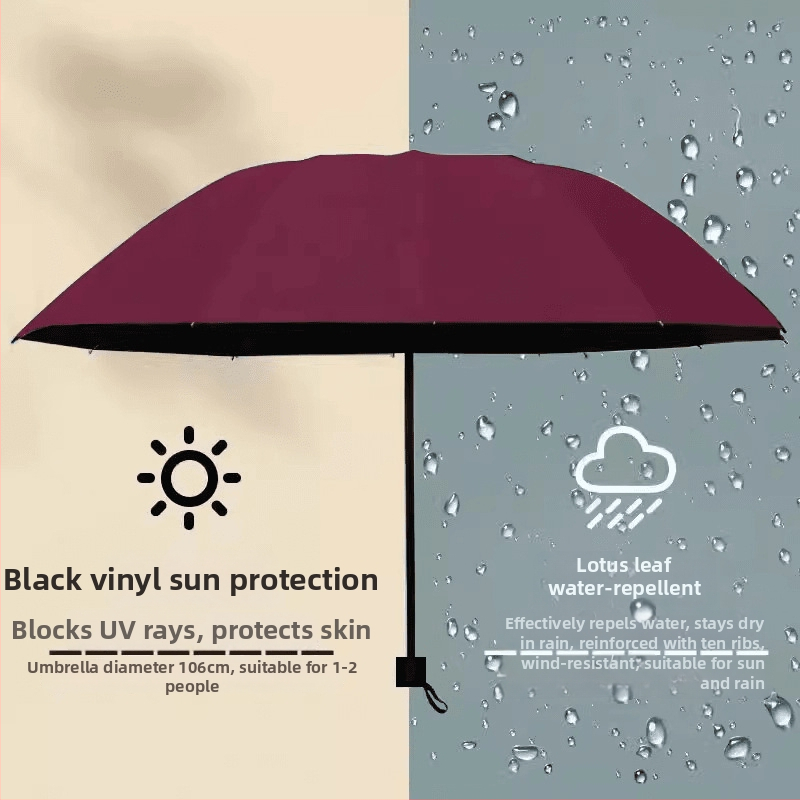 Sklopivi ručni kišobran za sunce i kišu, UV zaštita UPF50+, vodootporan