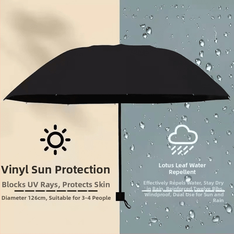 Sklopivi ručni kišobran za sunce i kišu, UV zaštita UPF50+, vodootporan