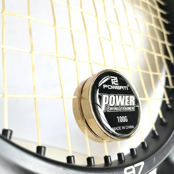 POWERTI Težinski trener za tenisku reketa — za forehand i backhand, 100 g ± 3 g, cinkova zliatina s bakrenim premazom