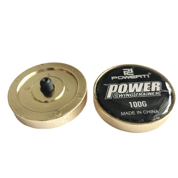 POWERTI Težinski trener za tenisku reketa — za forehand i backhand, 100 g ± 3 g, cinkova zliatina s bakrenim premazom