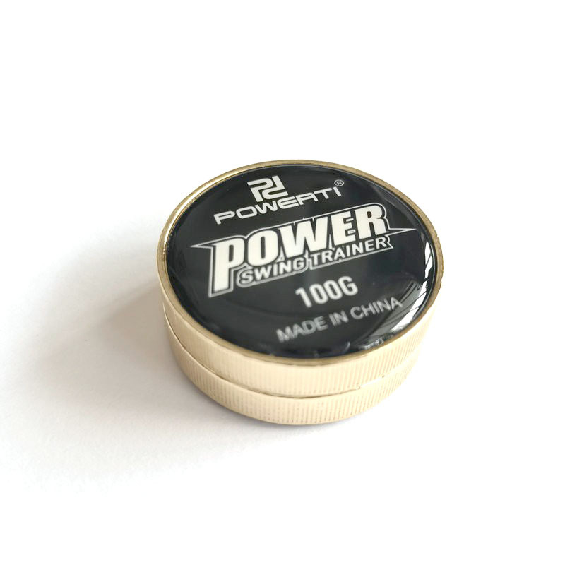 POWERTI Težinski trener za tenisku reketa — za forehand i backhand, 100 g ± 3 g, cinkova zliatina s bakrenim premazom