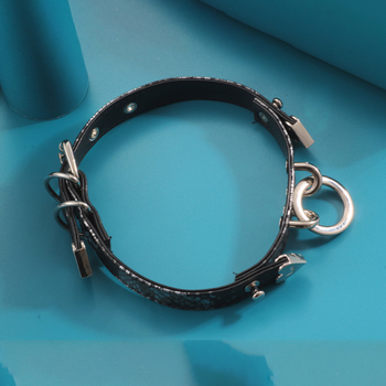 Чокър огърлица със змиева верига, смесен материал, висулка от паладий, тегло 0.12