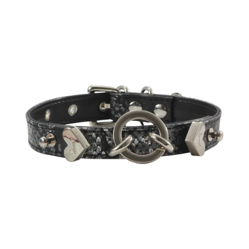 Чокър огърлица със змиева верига, смесен материал, висулка от паладий, тегло 0.12