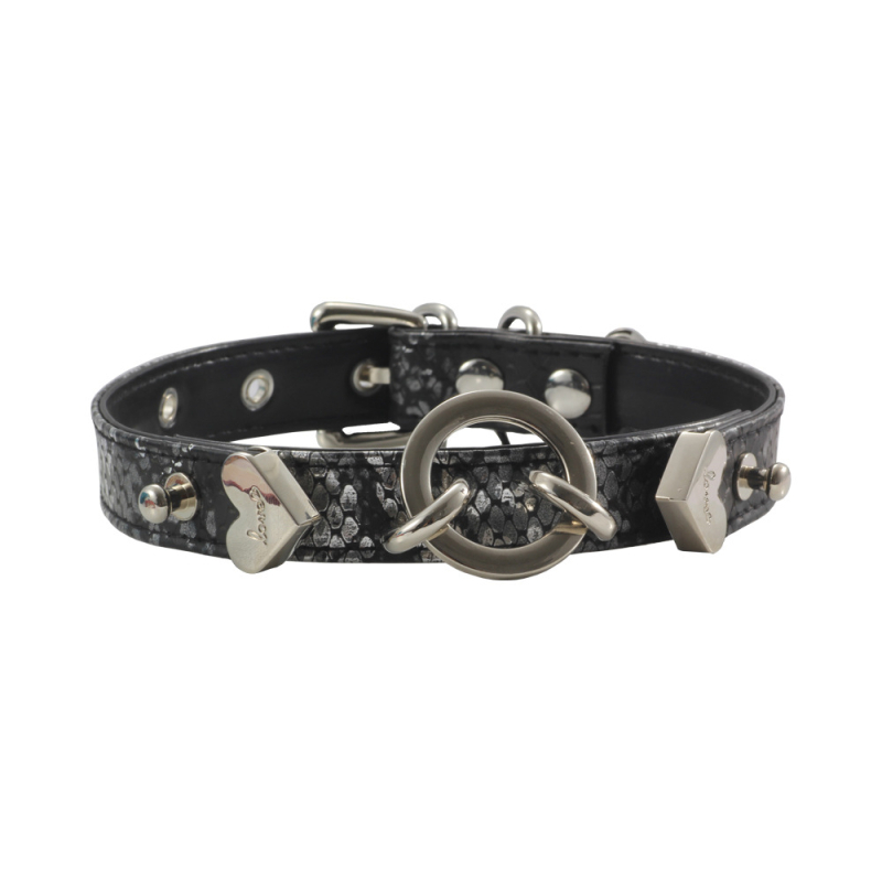 Чокър огърлица със змиева верига, смесен материал, висулка от паладий, тегло 0.12