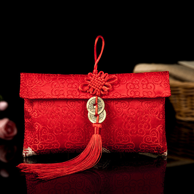 Червен конверт от брокат полиестер за сватби; опаковка Opp bag; готов за подарък за рождени дни, пълнолуние, пътувания, завършване, преместване и вечеринки