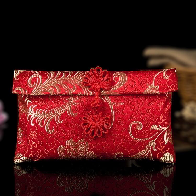 Червен конверт от брокат полиестер за сватби; опаковка Opp bag; готов за подарък за рождени дни, пълнолуние, пътувания, завършване, преместване и вечеринки