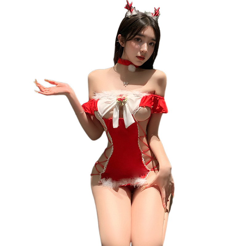 Рокля-сън с едно рамо без презрамки, с ажурна лента, стил Чонгсам, униформа за жена, 95–100% полиестер, зима 2025