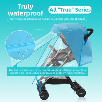 Husă de ploaie pentru căruciorul de copii — rezistentă la vânt, impermeabilă, potrivire universală, material EVA