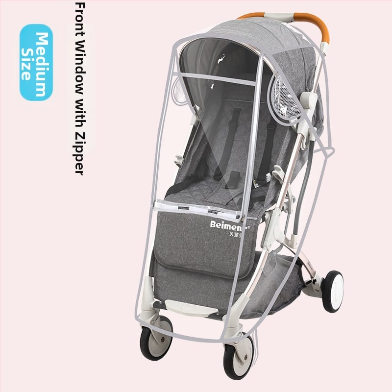 Husă de ploaie pentru căruciorul de copii — rezistentă la vânt, impermeabilă, potrivire universală, material EVA