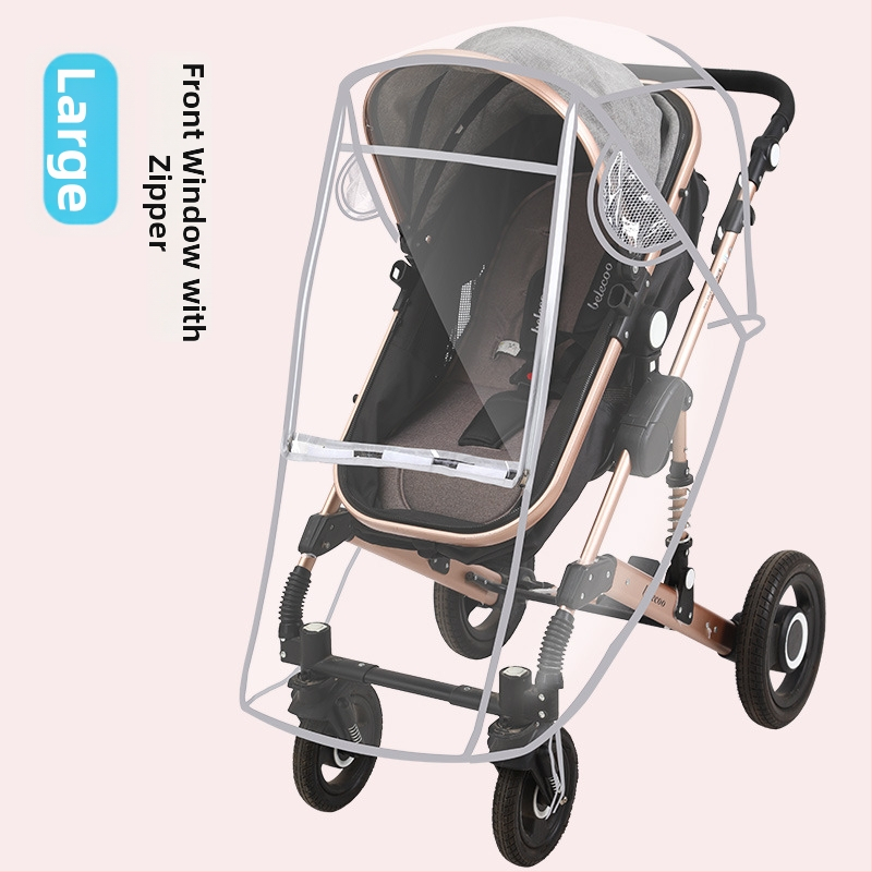 Husă de ploaie pentru căruciorul de copii — rezistentă la vânt, impermeabilă, potrivire universală, material EVA