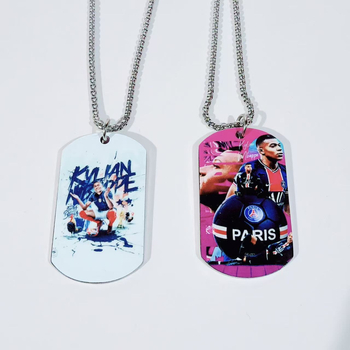 Stelele fotbalului: pandantiv dublu fațet din oțel de titan — Juballhui; Material: oțel de titan; Sport: fotbal; Origine: Wenzhou