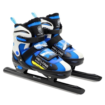Black Dragon kezdő jégkorcsolyák nőknek és férfiaknak, PVC felső rész, PVC talp, karbon acél pengével, gyors- és műkorcsolázáshoz