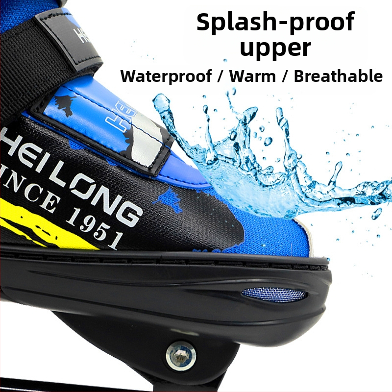 Black Dragon začínajúce ľadové korčule pre mužov a ženy, PVC horná časť, PVC podrážka, čepeľ z karbónovej ocele, vhodné pre rýchlostné a figúrkové korčuľovanie