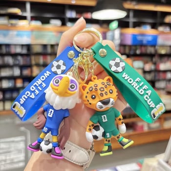 Breloc cu mascotă pentru Cupa Mondială 2026 — desen animat, PVC, stil drăguț