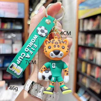 Breloc cu mascotă pentru Cupa Mondială 2026 — desen animat, PVC, stil drăguț