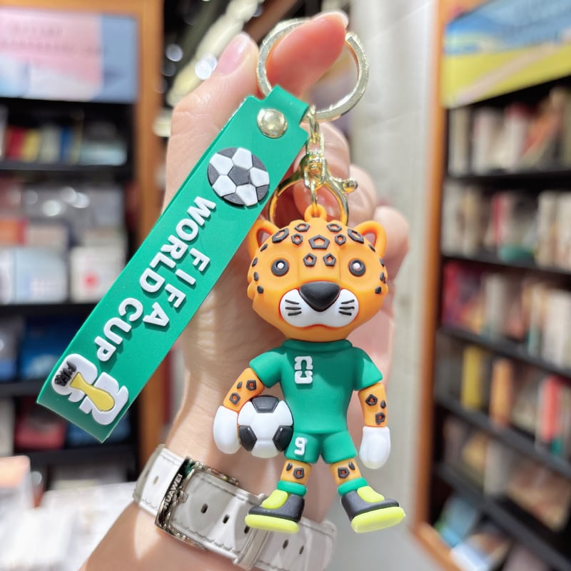 Breloc cu mascotă pentru Cupa Mondială 2026 — desen animat, PVC, stil drăguț