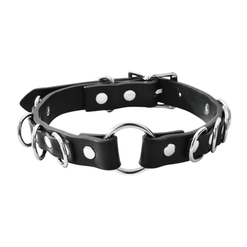 Name Ba Unisex punk ovratnik s nity, Chopin lanac, miješani materijal, višeslojni dizajn, Palladijev privjesak