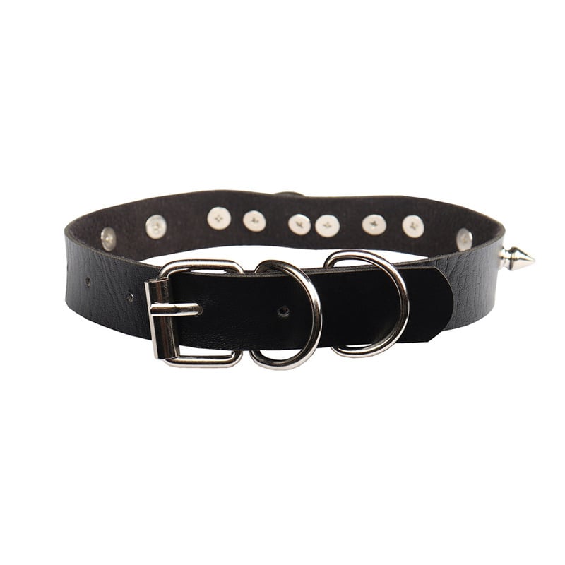 Сърцевидна кожена яка, метална сплав – Пролет 2021