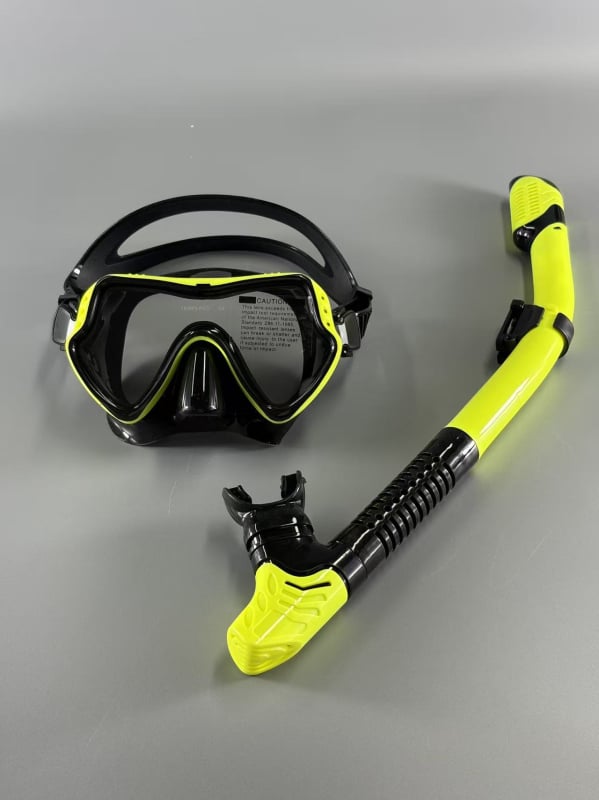 Παιδικό Σετ Γυαλιών Κατάδυσης Με Μεγάλο Πλαίσιο και Αναπνευστήρα – Πλαίσιο PC, Μάσκα από Υγρό Σιλικόνη, Φακοί από Θερμοσκληρυμένο Γυαλί