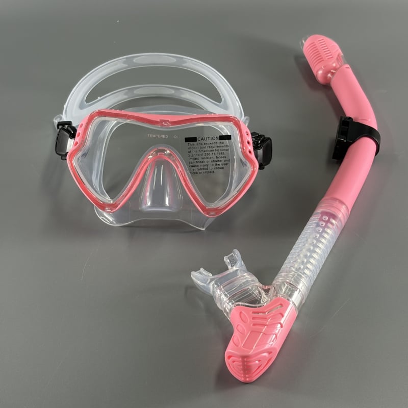 Παιδικό Σετ Γυαλιών Κατάδυσης Με Μεγάλο Πλαίσιο και Αναπνευστήρα – Πλαίσιο PC, Μάσκα από Υγρό Σιλικόνη, Φακοί από Θερμοσκληρυμένο Γυαλί