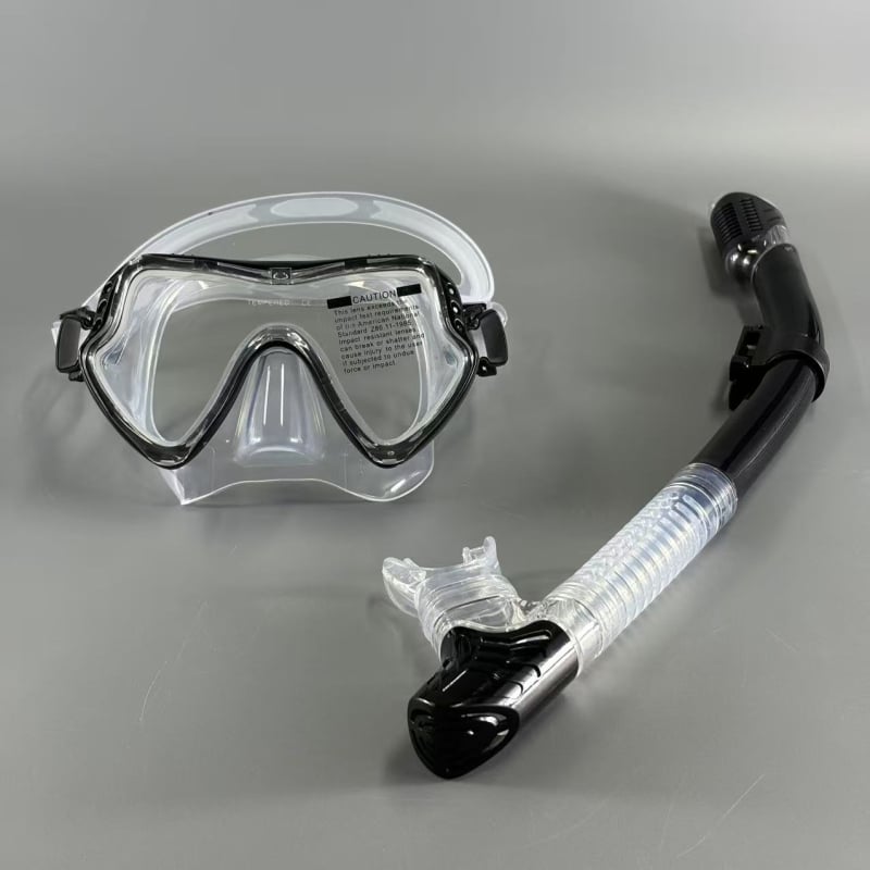 Παιδικό Σετ Γυαλιών Κατάδυσης Με Μεγάλο Πλαίσιο και Αναπνευστήρα – Πλαίσιο PC, Μάσκα από Υγρό Σιλικόνη, Φακοί από Θερμοσκληρυμένο Γυαλί