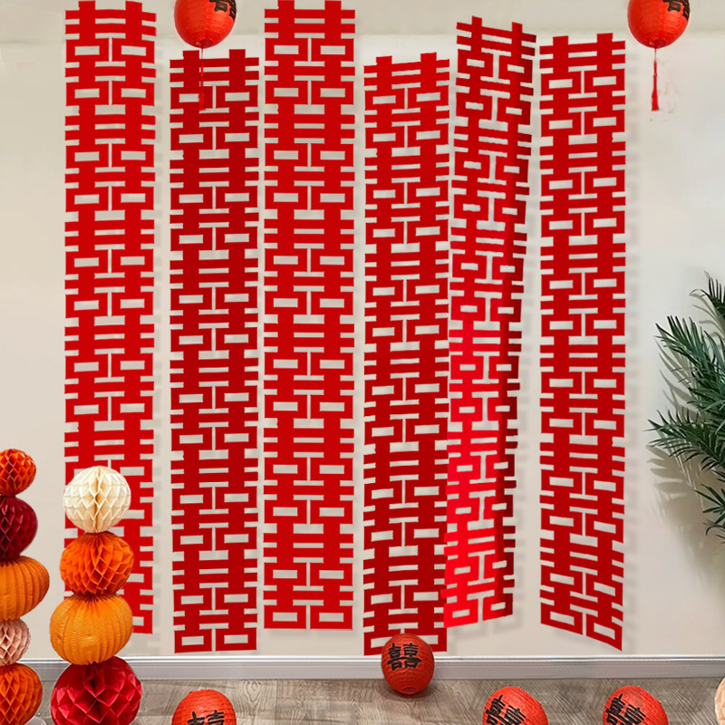 Сватбен входен знак – висяща декорация от плат, марка Huifu, за сватби, други сватбени принадлежности