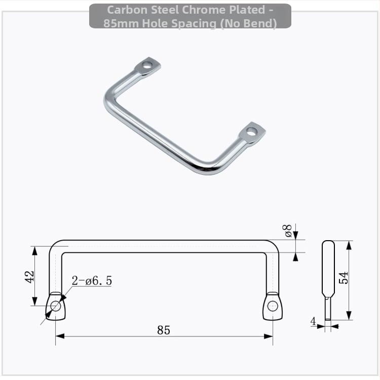 Drška za ormarić A-4019s, nehrđajući / čelični materijal, industrijska nagnuta ravna glava