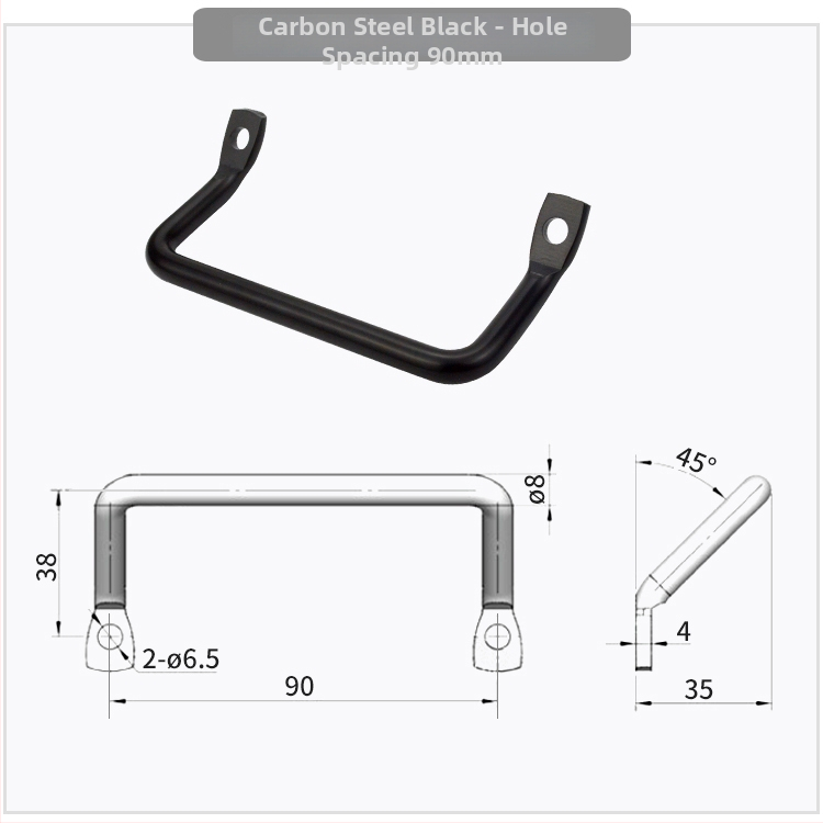 Drška za ormarić A-4019s, nehrđajući / čelični materijal, industrijska nagnuta ravna glava