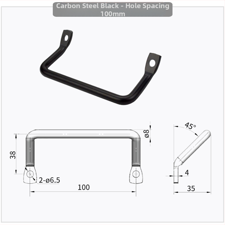 Drška za ormarić A-4019s, nehrđajući / čelični materijal, industrijska nagnuta ravna glava