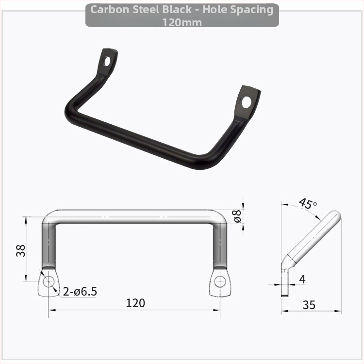Drška za ormarić A-4019s, nehrđajući / čelični materijal, industrijska nagnuta ravna glava
