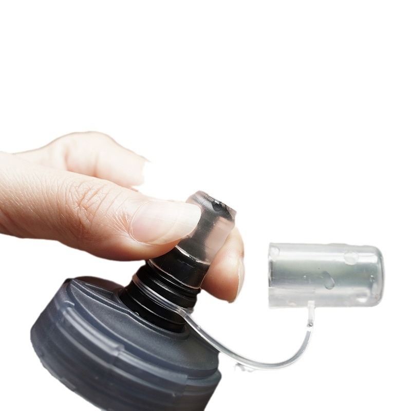 Φορητή πτυσσόμενη δεξαμενή νερού και κύπελλο εξωτερικού χώρου, 500 ml, TPU υλικό, καπάκι PP, ακροφύσιο σιλικόνης