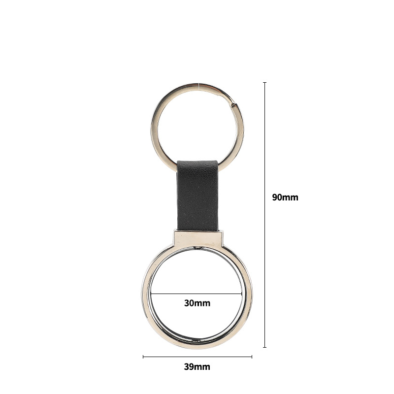 Bőr fotó kulcstartó szublimációs nyomtatással (UV és szitanyomás) – nyitható, téglalap és kör alakú formában