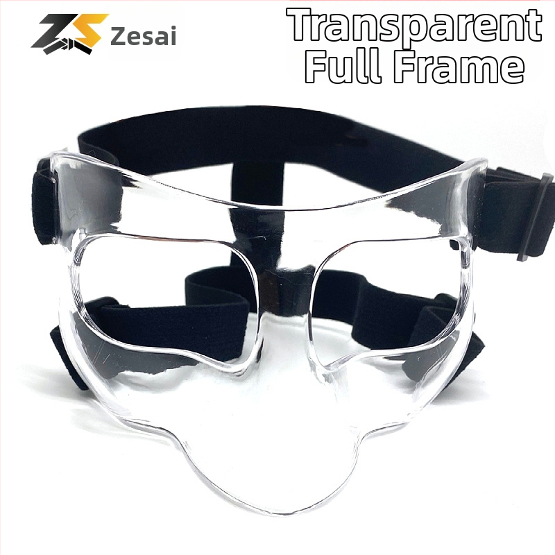 Basketbalová ochranná maska na tvár, polykarbonát, univerzálny model, možnosť prispôsobenia a tlače loga