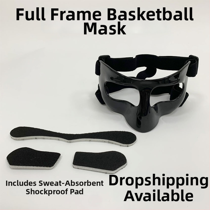 Basketbalová ochranná maska na tvár, polykarbonát, univerzálny model, možnosť prispôsobenia a tlače loga