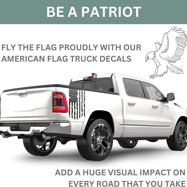 Βινύλ αυτοκόλλητο για πίσω πόρτα φορτηγού – We The People Flag 1776, σώμα αυτοκόλλητου, εγκατάσταση με κόλλα