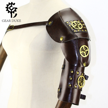 Gearduke Hg100 kožno-metalna narukvica za zapešće, vintage stil, unisex, anime oblik