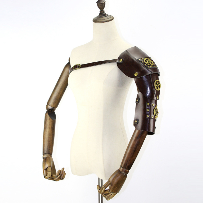 Gearduke Hg100 kožno-metalna narukvica za zapešće, vintage stil, unisex, anime oblik