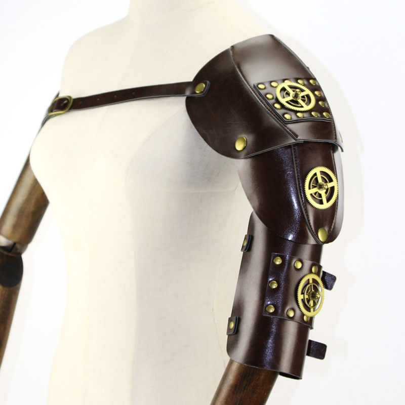 Gearduke Hg100 kožno-metalna narukvica za zapešće, vintage stil, unisex, anime oblik