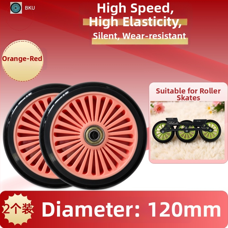 Kotači za zamjenu 120 mm PU – set od 2 komada, dizajn suncokreta, za role, dječji kolica, ručnu kolicu, invalidska kolica i namještaj