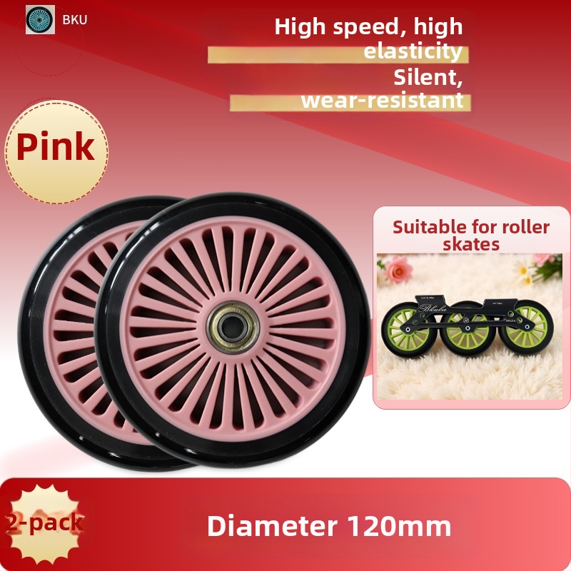 Kotači za zamjenu 120 mm PU – set od 2 komada, dizajn suncokreta, za role, dječji kolica, ručnu kolicu, invalidska kolica i namještaj