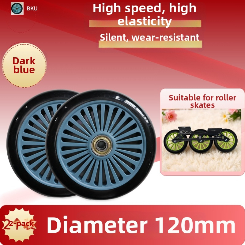 Kotači za zamjenu 120 mm PU – set od 2 komada, dizajn suncokreta, za role, dječji kolica, ručnu kolicu, invalidska kolica i namještaj