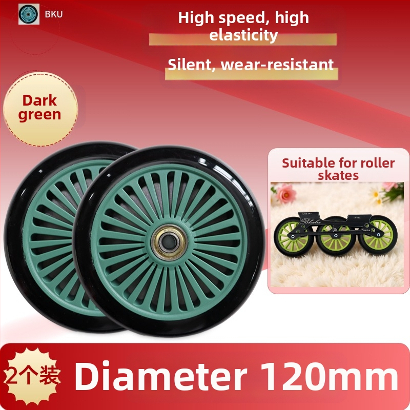 Kotači za zamjenu 120 mm PU – set od 2 komada, dizajn suncokreta, za role, dječji kolica, ručnu kolicu, invalidska kolica i namještaj