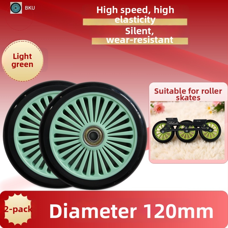 Kotači za zamjenu 120 mm PU – set od 2 komada, dizajn suncokreta, za role, dječji kolica, ručnu kolicu, invalidska kolica i namještaj