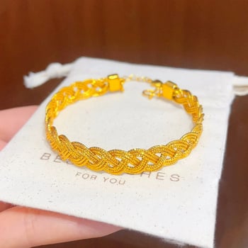 Pozlaćeni pleteni narukvica za žene, elegantan modni dodatak