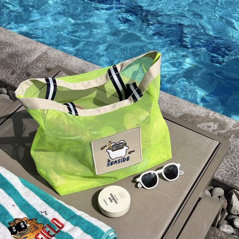 Παιδική διχτυωτή τσάντα παραλίας για αποθήκευση παιχνιδιών και ειδών περιποίησης, κατάλληλη για υπαίθριες μετακινήσεις και κολύμβηση, πολυεστερικό ύφασμα, εξωτερική τσάντα νερού