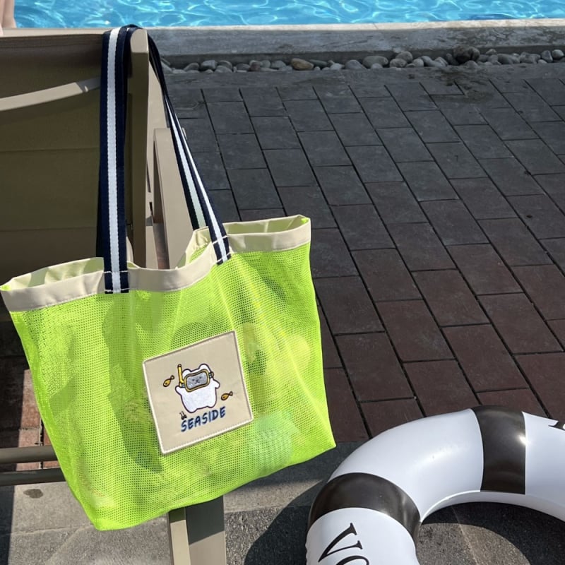 Παιδική διχτυωτή τσάντα παραλίας για αποθήκευση παιχνιδιών και ειδών περιποίησης, κατάλληλη για υπαίθριες μετακινήσεις και κολύμβηση, πολυεστερικό ύφασμα, εξωτερική τσάντα νερού
