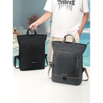 Nepropusni ruksak za vodne sportove (Materijal: PU; Podstava: poliester; Funkcije: vodootporan, prozračan, odjeljak suhih i mokrih)